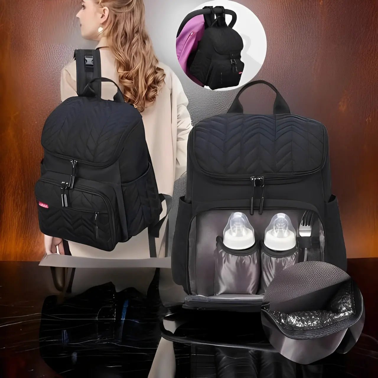 Sac à langer | Blackey™ - Ô Royaume de bébé et maman | Le Partenaire d'Excellence en Puériculture pour la famille.