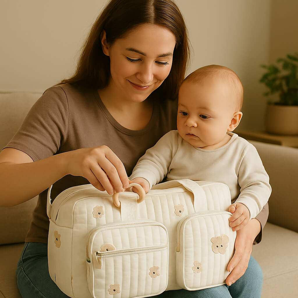 sac a langer ourson maman utilise le sac au quotidien bebe