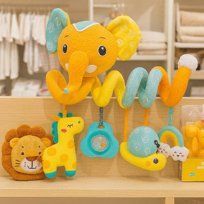 spirale activites bebe jouet eveil elephant peluche naissance