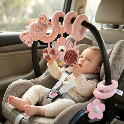 spirale d activite bebe fille jouet d eveil sur siege auto  
