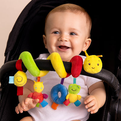 spirale d activite bebe heureux en poussette