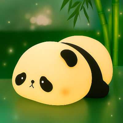veilleuse nomade panda souple lumiere douce bambou enfant apaisement nuit
